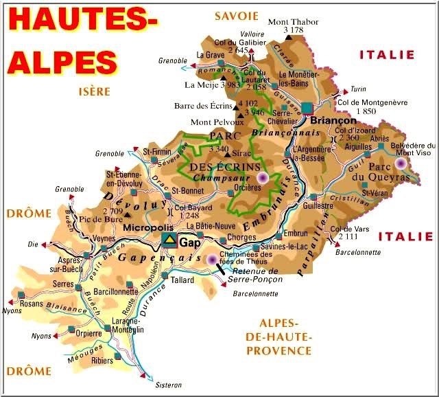 alpes du sud carte